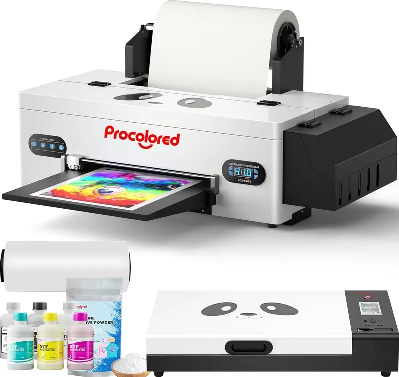Procolored F13 Panda L1800 A3 DTF Printer 13-inch Transfer Printing Machine with White Ink Circulation and Built-in Film Cutter for DIY T-Shirt Printing